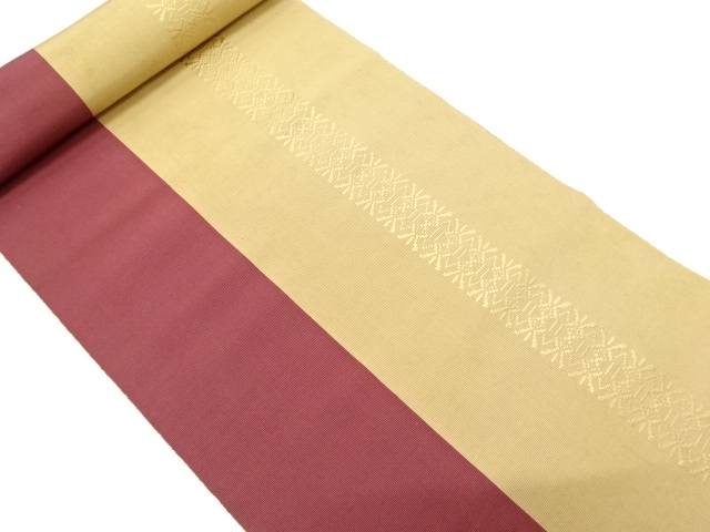 JAPANESE KIMONO / ANTIQUE BOLT FOR HASSUN OBI / SILK / CHIKUZEN HAKATA /